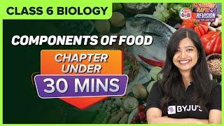 Components of Food  Chapter Summary under 30 mins  Class 6 Science