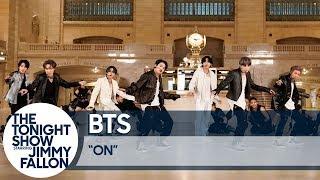 BTS Performs ON at Grand Central Terminal for The Tonight Show