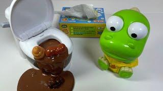 Slime asmrPororo Potty Training Slime ASMR 크롱 배변훈련 슬라임 만들기