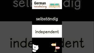 selbständig Independent  German language