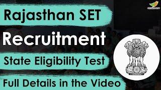 Rajasthan SET 2023 Notification  Application Form Eligibility Dates