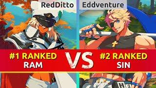 GGST ▰ RedDitto #1 Ranked Ramlethal vs Eddventure #2 Ranked Sin. High Level Gameplay