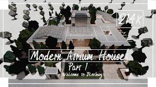 Modern Atrium House Speedbuild Part 12 - Roblox - Welcome to Bloxburg