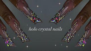 Holographic Crystal Nails chit-chatting + doing the same nail set…again
