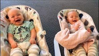 Funny Twins  Baby Playing Together -  Twin Babies Laughing and Playing Together Compilation 2019