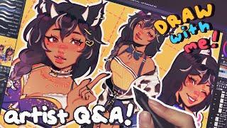 draw with me  18k artist Q&A CLIP STUDIO PAINT