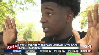 Teen owns up to tossing 68-year-old woman in Florida pool