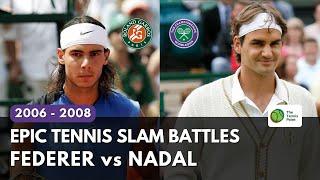 Federer vs Nadal CLASSIC Tennis Slam Battles - 2006 to 2008