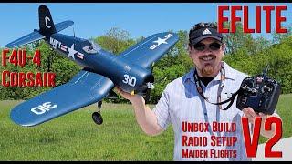 Eflite - F4U-4 Corsair V2 - 1.2m - Unbox Build Radio Setup & Maiden Flights