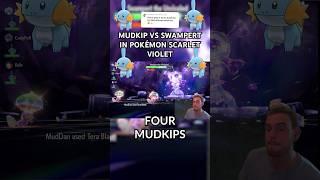 We used 4 MUDKIPS to beat the 7 Star Swampert Tera Raid in Pokémon Scarlet and Violet  #pokemon