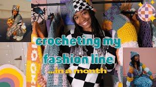 crocheting a fashion line in a month  crocheting jeans making a studio area etc.