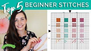 Top 5 Cross Stitches for Beginners  Caterpillar Cross Stitch