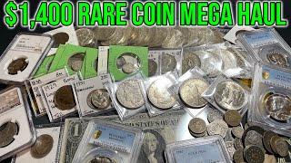 Unboxing $1400 In Rare Coins & Currency - US World Exonumia Bullion & More