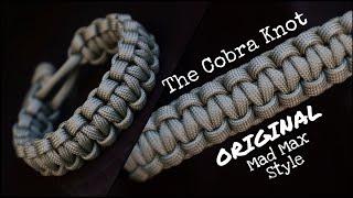 HOW TO MAKE A MAD MAX STYLE ORIGINAL PARACORD BRACELET SOLOMON COBRA KNOT SURVIVAL BRACELET DIY.