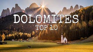 TOP 10 DOLOMITES  Italy Travel Video