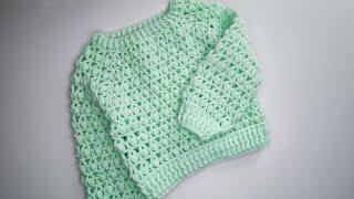 Crochet #74 How to crochet Spring  Summer pullover for girls