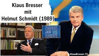 Klaus Bresser im Gespräch mit Helmut Schmidt Zeugen des Jahrhunderts vom 21. Dezember 1989