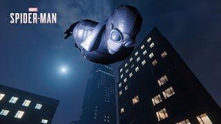 Spider-Man Remastered PS5 - Noir Suit - Free Roam and Stealth Gameplay - Silver Lining DLC