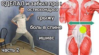 Сделал 5 минут и на 15 лет забыл про остеохондроз. Сплю спокойно всю ночь осанка красивая НАВСЕГДА