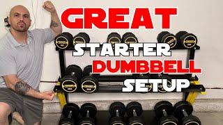 Dumbbell Set For Your First Home Gym  ToughFit Dumbbells and Rack Combo