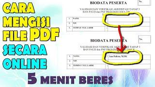 MENGISI PDF SECARA ONLINE