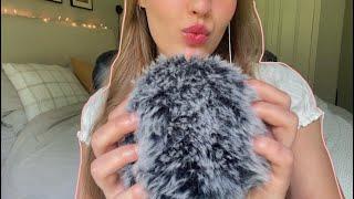 ASMR  Wet M0uth Sounds + Fluffy Mic Scratching Kisses & Repeating Trigger Words  Gilberto CV