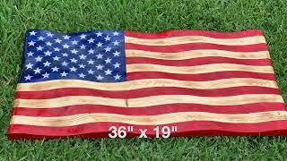 I explain in detail how I make a wavy wooden flag - May 2022