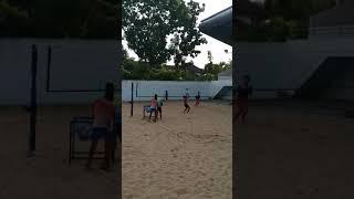 atlet volley pantai putra lat di stadion mandala krida jogja .. 