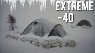 Extreme winter snow storm -40° Solo Camping 4 Days  Snowstorm & Winter Camping in a Snowstorm