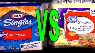 Kraft Singles vs Walmart Great Value Brand American Cheese Slices Which is Best - FoodFights Review