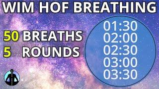 WIM HOF Guided Breathing Technique - 5 Rounds 50 Breaths Advanced Extended Version NO TALKING