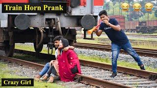 Viral Train Horn Prank on Girl 2022  Funny Prank Videos  4-Minute Fun