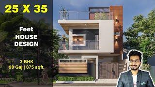 25x35 House Design  98 Gaj  875 sqft  25*35 small house design  7.6X10.6 Meter   DV Studio