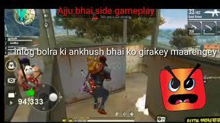 Ajju bhai vs Ankush Freefire  squad in same match  Indian server Grandmaster players