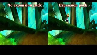 Rayman 2 N64 expansion pack comparison
