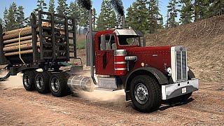 Peterbilt 351 - Heavy Haul Logging - Big Cam Cummins - American Truck Simulator - ATS 4K - mTG Mod