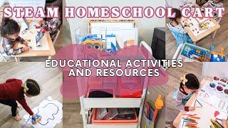 STEAM CART  HOMESCHOOL RESOURCES  SMALL SPACE ORGANIZATION