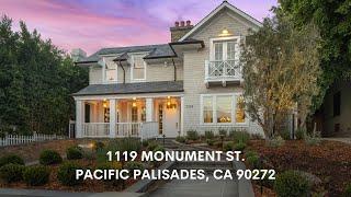 1119 Monument St. Pacific Palisades CA 90272