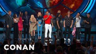 The Suicide Squad Casts Rockstar Entrance  CONAN on TBS