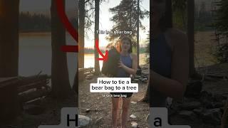 How to tie an Ursack Bear Bag to a tree while camping. Made with military grade material