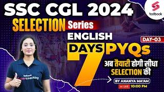 SSC CGL 2024 English  SSC CGL 2024 English Previous Year Question Paper Day 3  By Ananya Maam