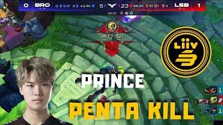 Prince Penta Kill Zeri on LCK - LSB vs BRO