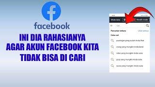 Cara Agar Nama Facebook kita Tidak Bisa Dicari Orang lain  Terbaru 2022