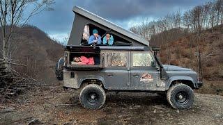 3 DAYS 100% OFFGRID with our Land Rover Defender camper family 4x4 overland