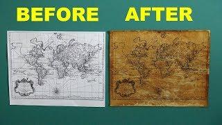 How To Make Paper Look Old - How to Age Paper Easy and Fast Technique #1