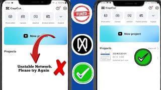 Como corrigir problema de conexão de rede instável no Capcut novo processo 2024