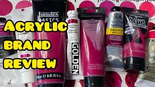 Best Acrylic Paint  Brand Comparison  Quinacridone Magenta