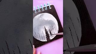Easy painting of moon  acrylic painting  #painting #satisfying #art