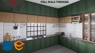 SKETCHUP & ENSCAPE ।। Full Tutorial For Beginners ।। Modern Kitchen Design and Realistic Render