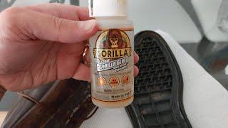 Glue Your Shoe With Gorilla Glue Fix a Shoe That Has Come Apart At The Sole. Gorilla Glue WORKS